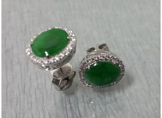 Diamond Jade Earring